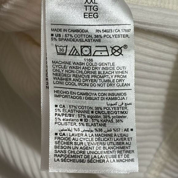 Old Navy cream color soft fine rib round neck essential sweater XXL - Picture 6 of 7